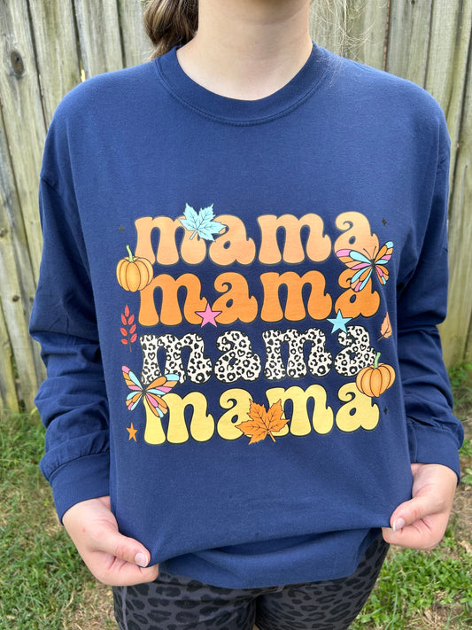 Fall Stacked Mama Long Sleeved Tee