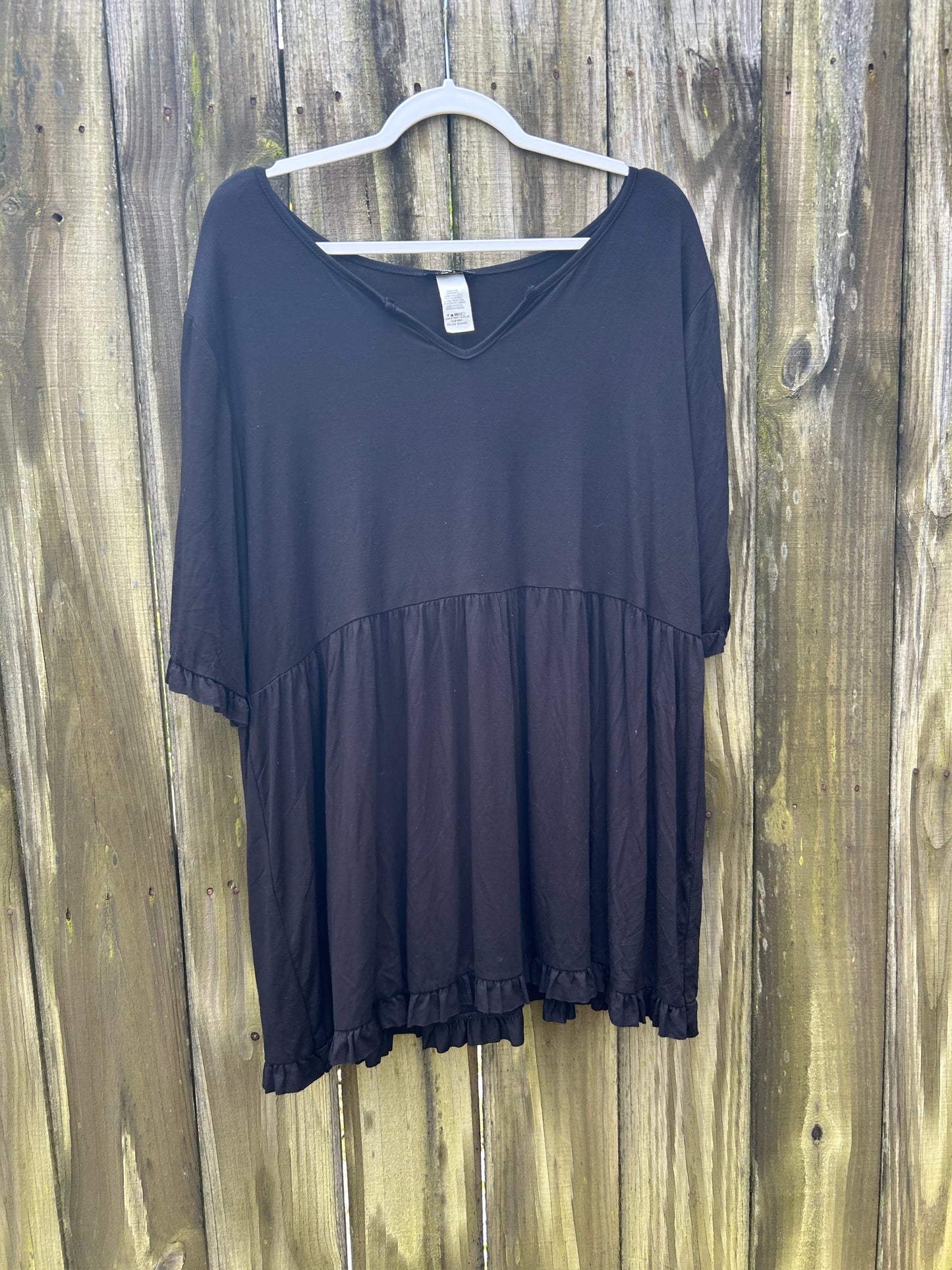 Black Ruffle Top