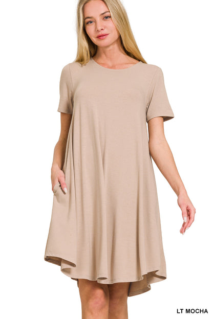 Basic A-line Dress with Pockets